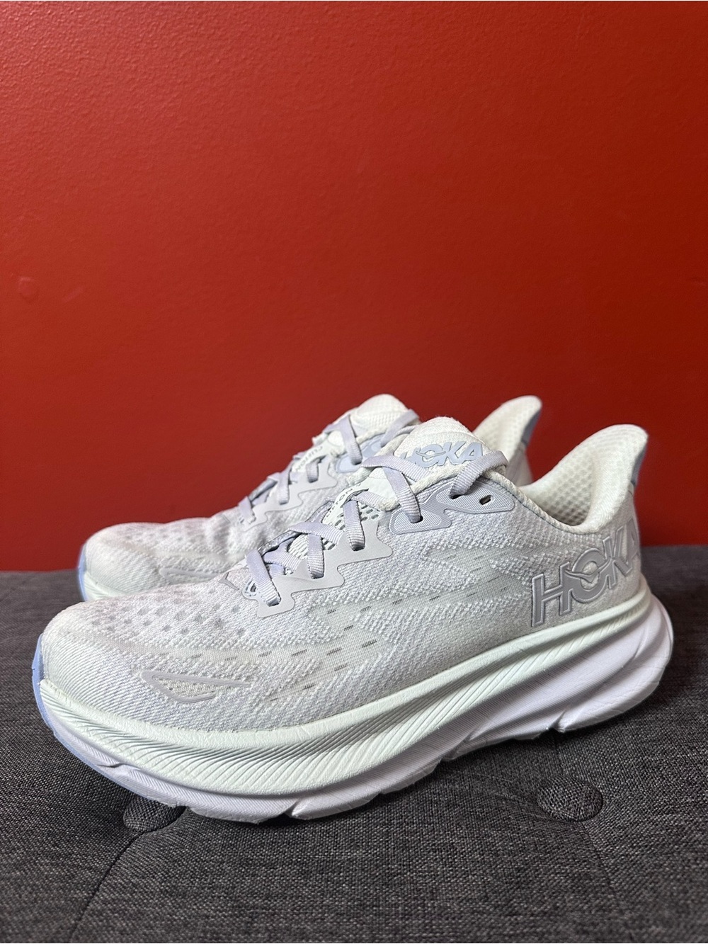 Hoka One Clifton 9 'Ether Illusion' Women's Shoes Size 7.0 *insoles replaced